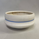 AR - Large white and blue glazed ceramic planter - Paradise Found Nursery