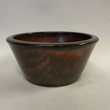 AS - Small maroon glazed ceramic planter - Paradise Found Nursery