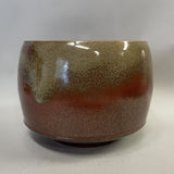 AZ - Large brown and red glazed ceramic planter - Paradise Found Nursery